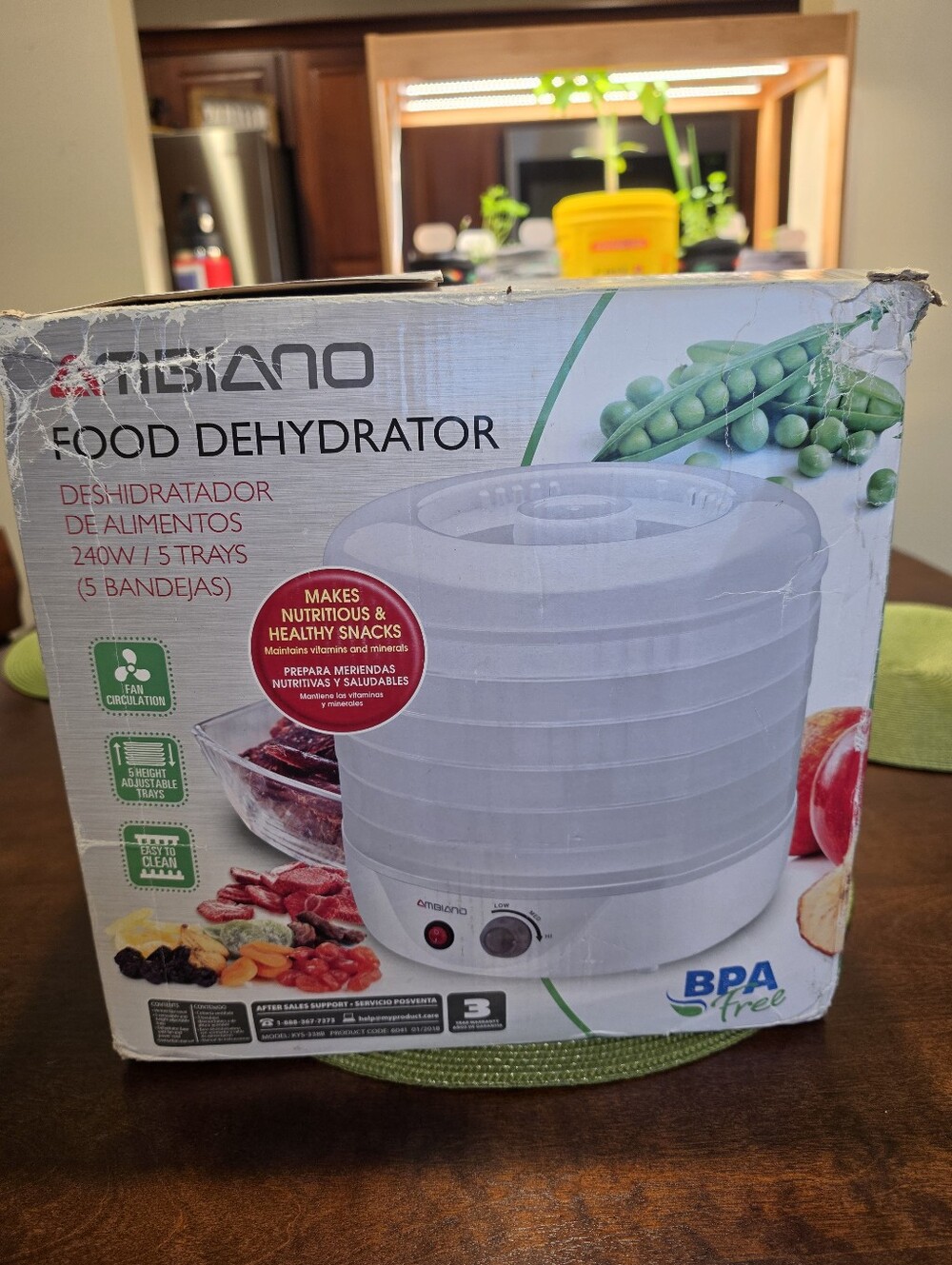 Ambiano Food Dehydrator 240W BPA Free